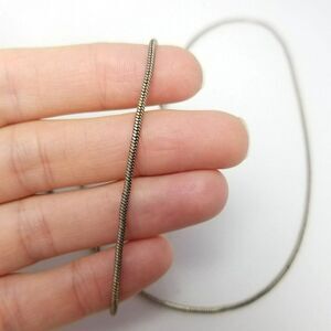 Vintage Sterling Silver Snake Chain Necklace, Made in Italy, Minimal Estate